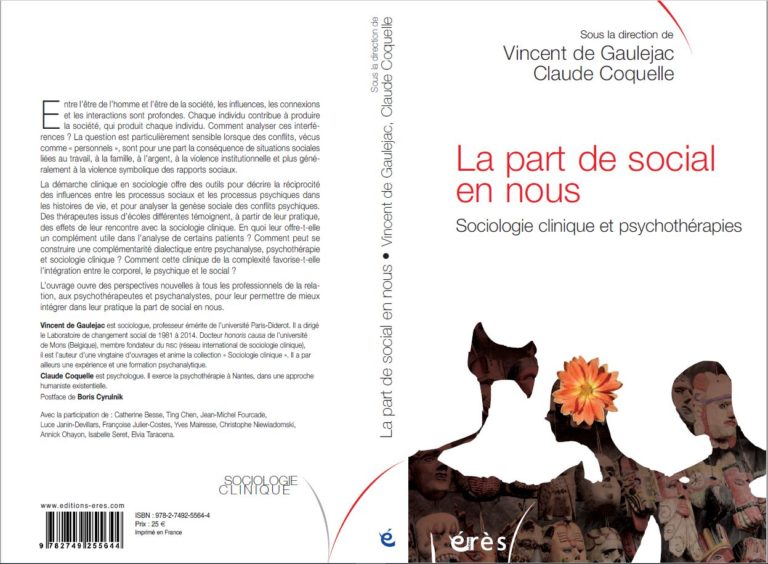 Lee más sobre el artículo LA PART DE SOCIAL EN NOUS – Sociologie clinique et psychothérapies